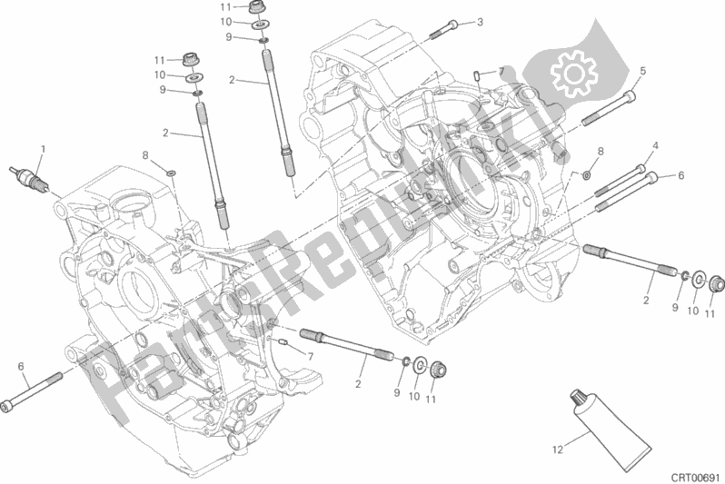 Toutes les pièces pour le 10a - Paire Demi-carters du Ducati Multistrada 1200 S ABS USA 2016